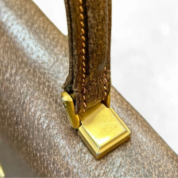 Vintage Gucci Brown Leather Top Handle Bag with Dust Bag – Made in Italy - Picture 5 of 16